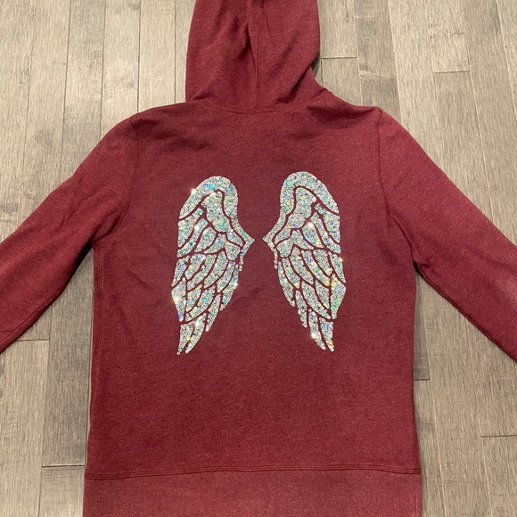 Victoria's Secret Angel Sweatshirt w/Iridescent Sequin Wings - Picture 1 of 10